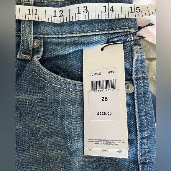 For All 7 Mankind Size:28  Women HW Cropped Straight  Blue Jeans - Picture 5 of 14